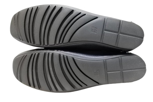 【PRETA flex P1101 ネイビー】本革レザープレーンモカシンシューズ